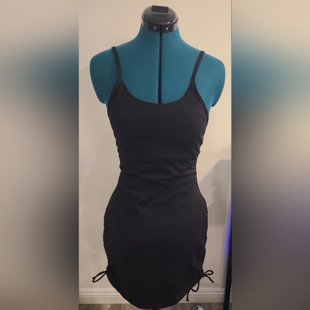 NWT Halara Lace Up Back Bodycon Side Hem Ties, Medium - Picture 3 of 6